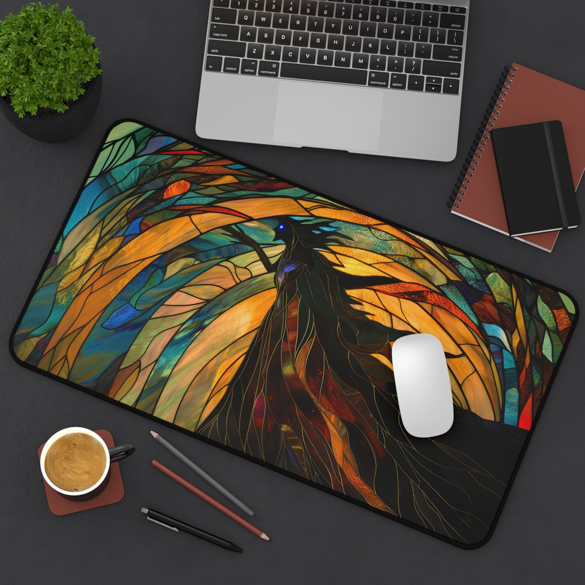 Wraith Table Mat Stained Glass Look Wraith Playmat, Desk Mat, Mouse Pad - Etsy