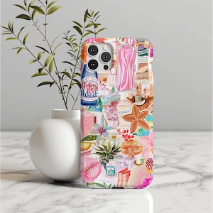 Collage Mosaic iPhone Case, All Sizes iPhone Plus Pro Max Mini | iPhone 16 | iPhone 15 | iPhone 14, 13, 12, 11, X, 8, 7, Scrapbook, Preppy