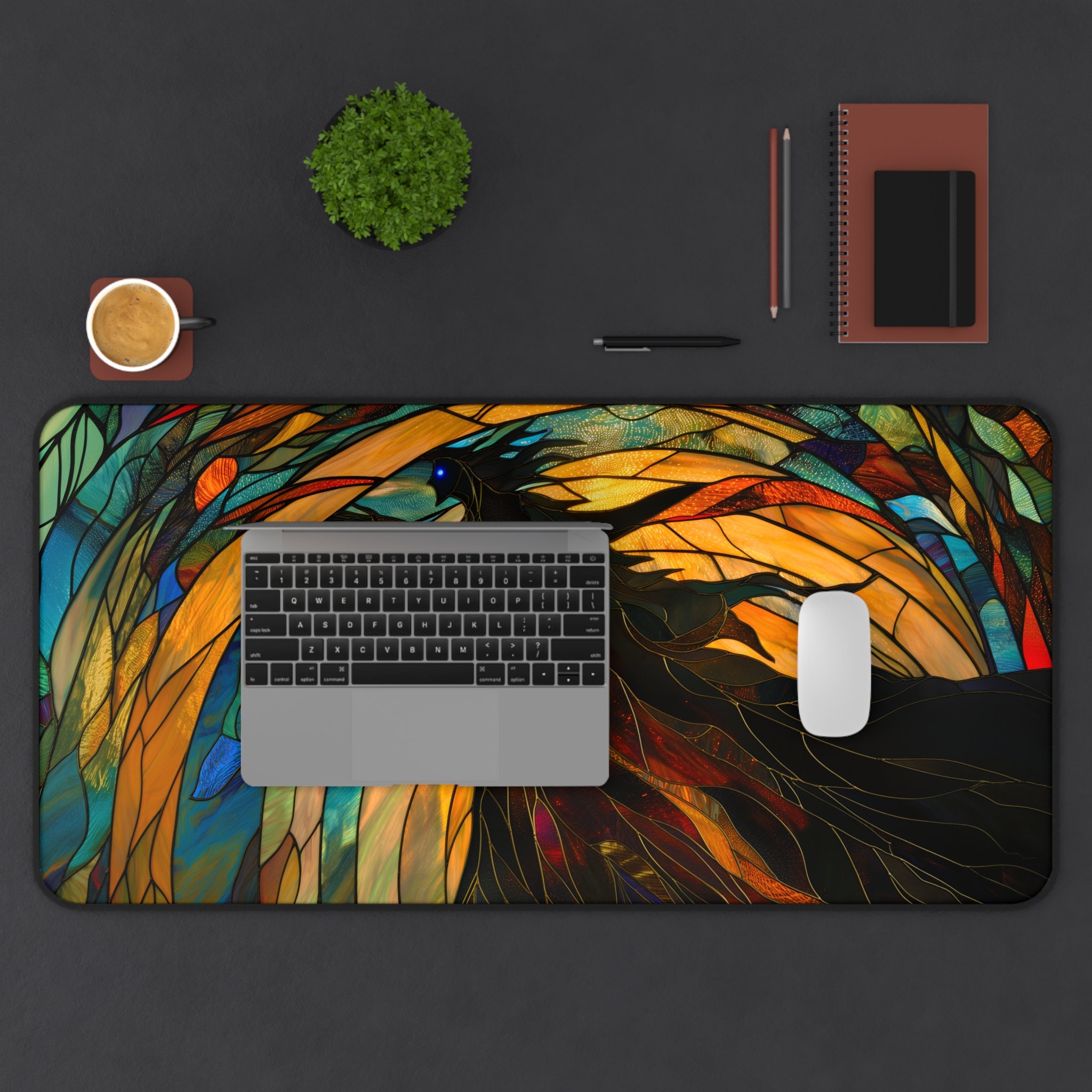Wraith Table Mat Stained Glass Look Wraith Playmat, Desk Mat, Mouse Pad - Etsy