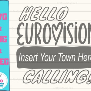 Ciao Eurovision Risultati Citazione SVG, Eurovision Party SVG, Clipart Concorso Canzone, Decorazione Festa A Casa, File Tagliato per Cricut Silhouette