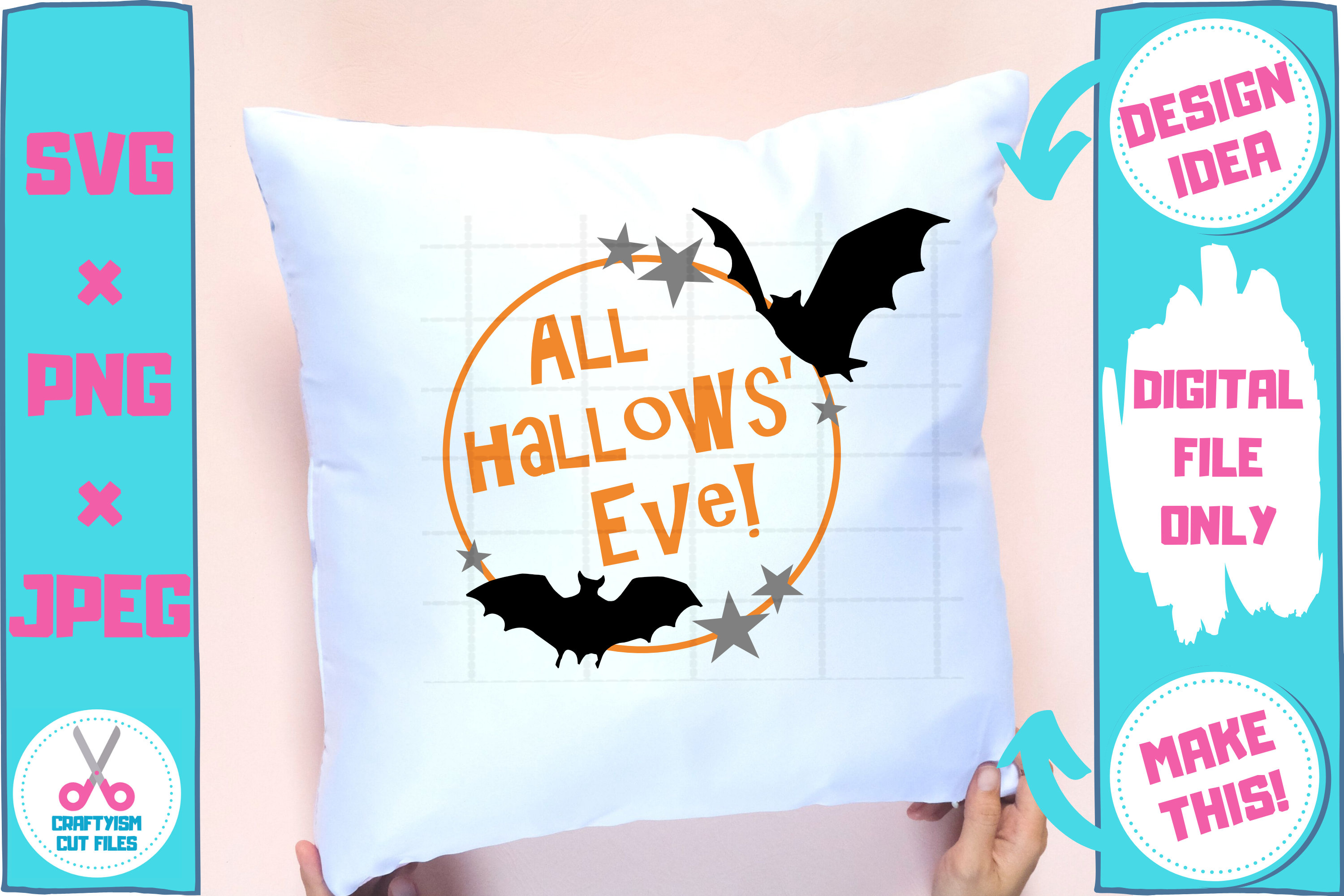 All Hallows Eve SVG, Bats Wreath SVG, Halloween Party Décor, Cut File ...