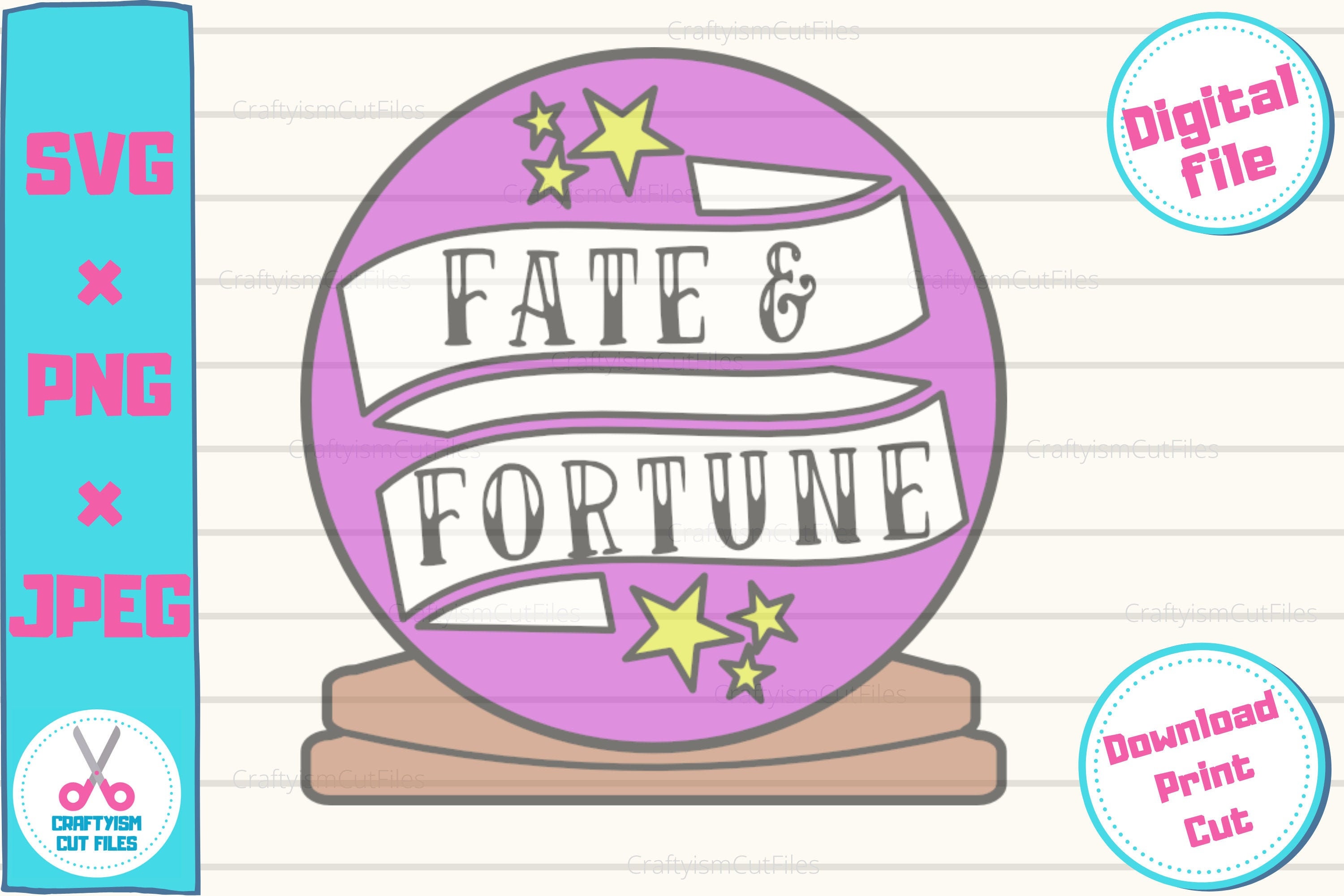 Fate and Fortune SVG Crystal Ball SVG Mystical Halloween - Etsy UK