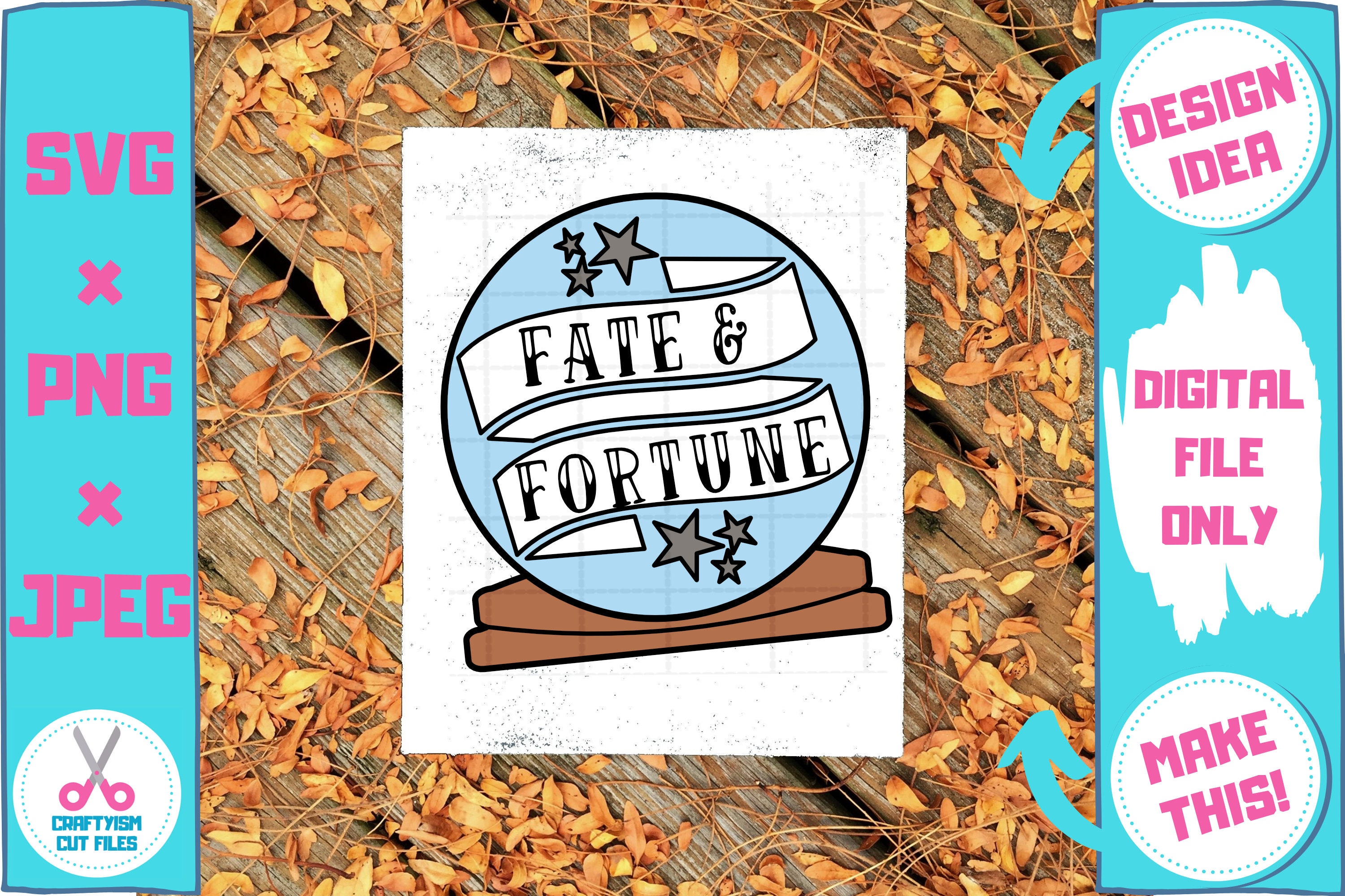 Fate and Fortune SVG Crystal Ball SVG Mystical Halloween - Etsy UK
