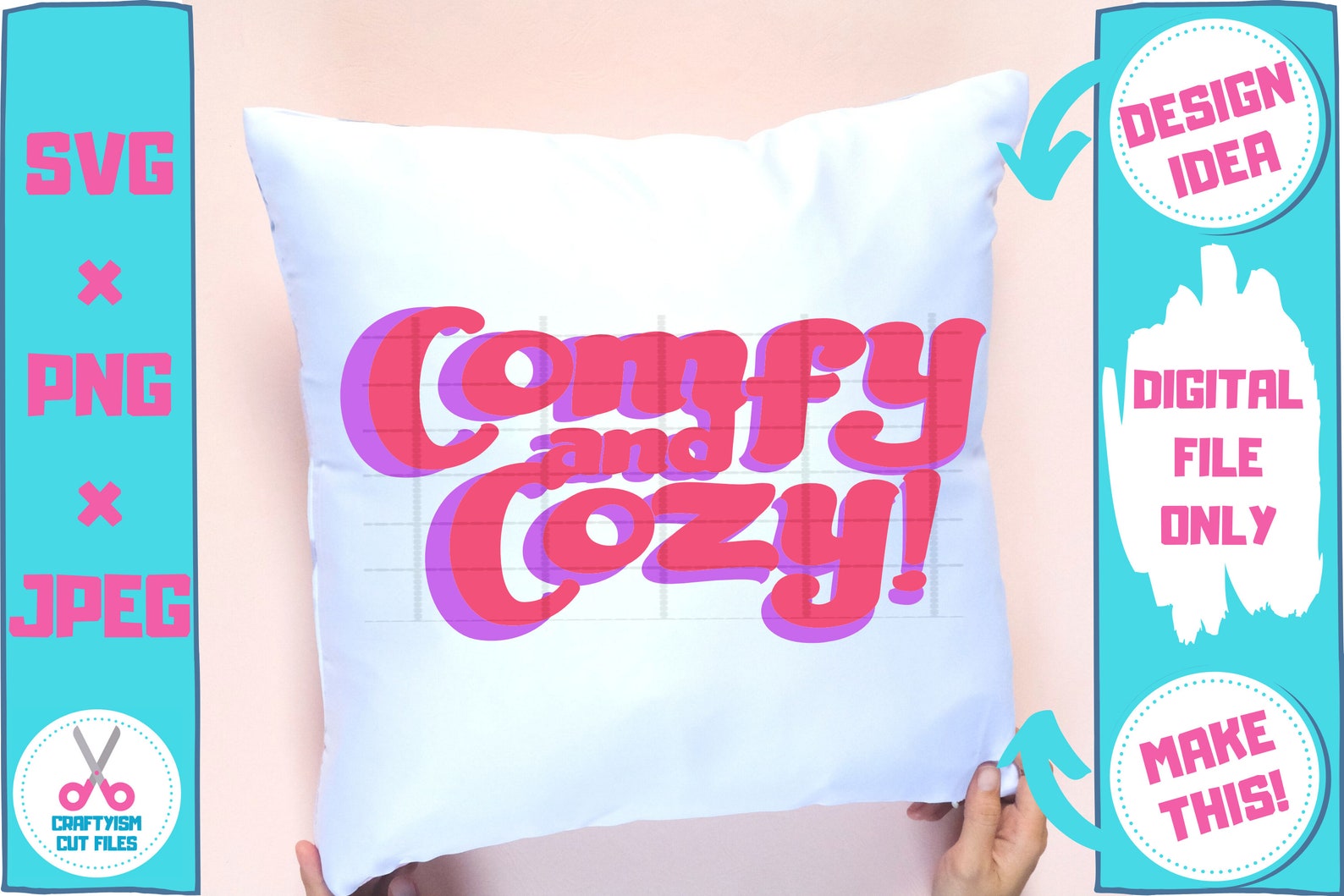 Comfy & Cozy SVG Retro Home Quote SVG Staying Home Art Etsy Australia