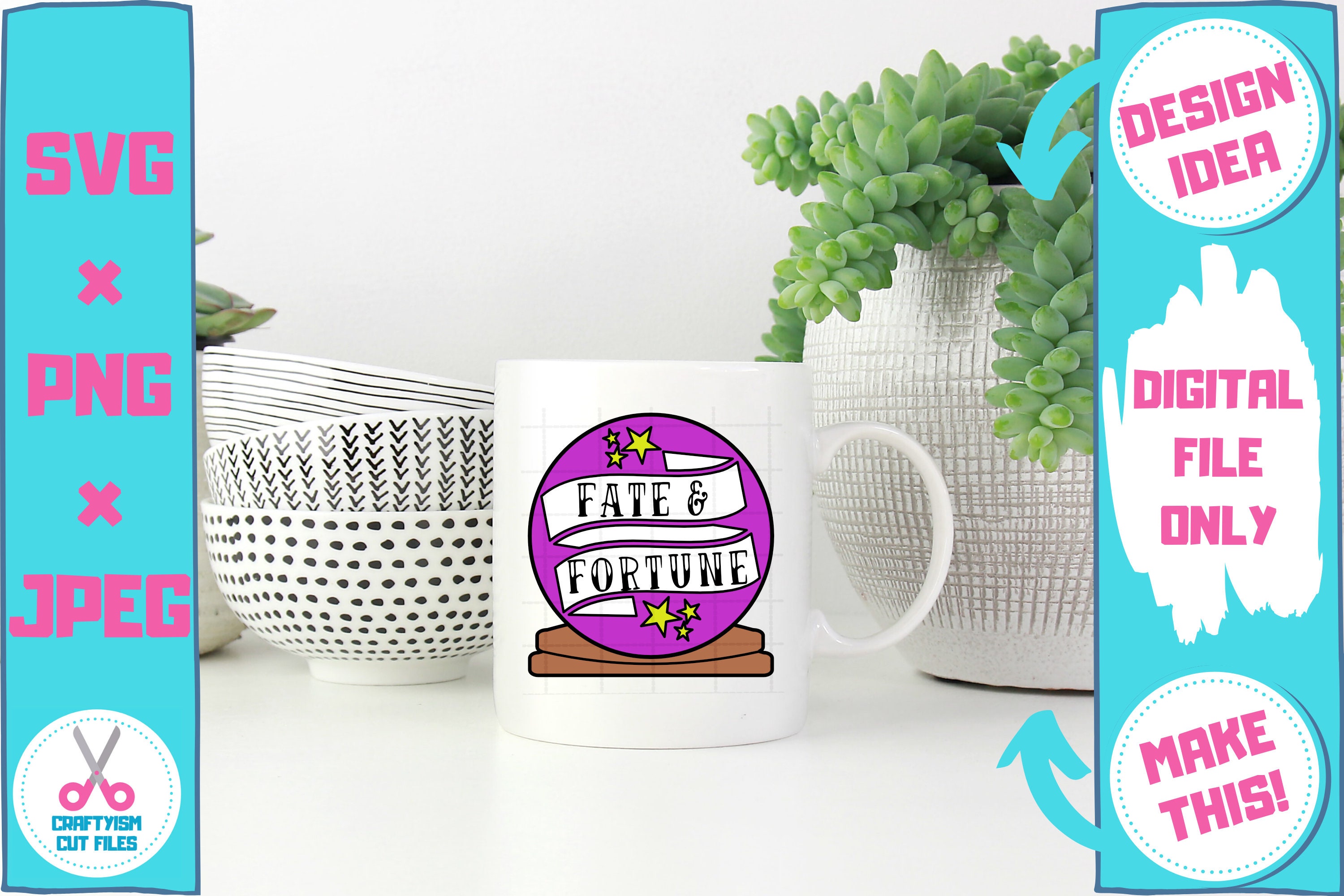 Fate and Fortune SVG Crystal Ball SVG Mystical Halloween - Etsy UK