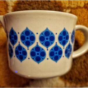Cordo Flam Freiberg milk jug 60s blue white fireproof