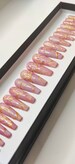 Pink and Gold Marble Press on Nails | Fake Nails | False Nails | hand painted | Stick on Nails | Luxury Nails | Sets of 10 and 20 nails 