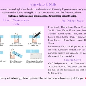 Pearl French Tip press on Nails | glue on nails | Fake Nails | False Nails | hand painted | stick on nails | Sets of 10 and 20 nails image 4