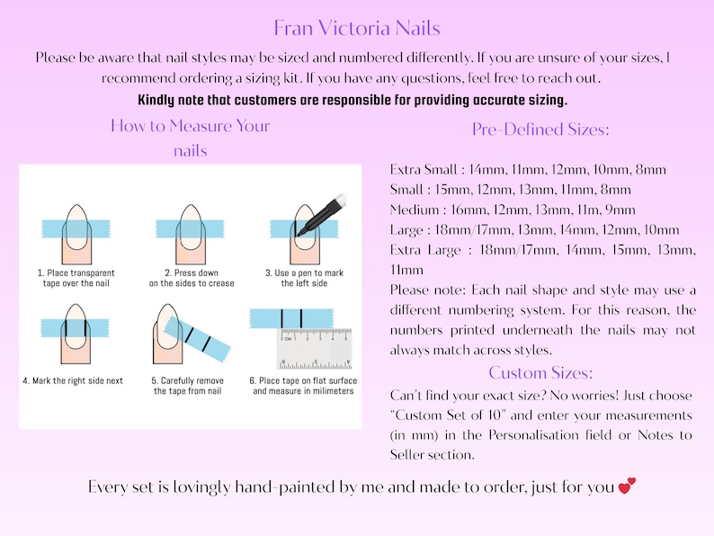Pearl French Tip press on Nails | glue on nails | Fake Nails | False Nails | hand painted | stick on nails | Sets of 10 and 20 nails image 4