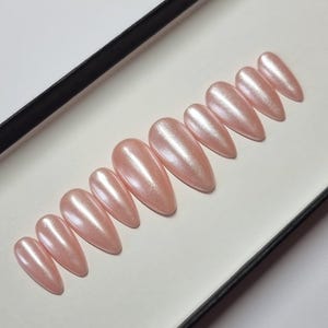 Glazed Donut Press On Nails | Chrome Nails | glue on nails | Fake Nails False Nails | hand painted nails | pink nails | stick on nails