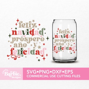 Navidad svg png files | Feliz Navidad Próspero Año y Felicidad svg digital download | Navidad mug