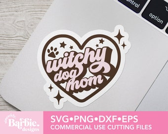 Witchy Dog Mom SVG PNG: Halloween Digital Download