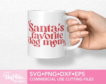 Santa's Favorite Dog Mom SVG: Christmas Jumper Design (Digital Download)