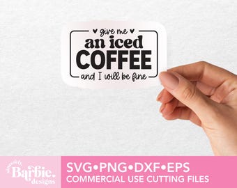 Iced Coffee SVG: Funny Caffeine Lover Shirt Design (Digital Download)