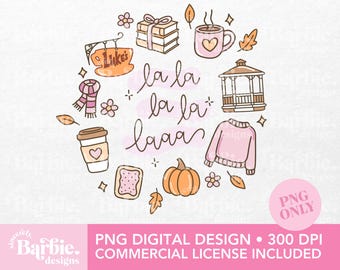 Imágenes PNG de otoño acogedoras inspiradas en Cozy Gilmore: Diseño otoñal acogedor (Uso comercial)