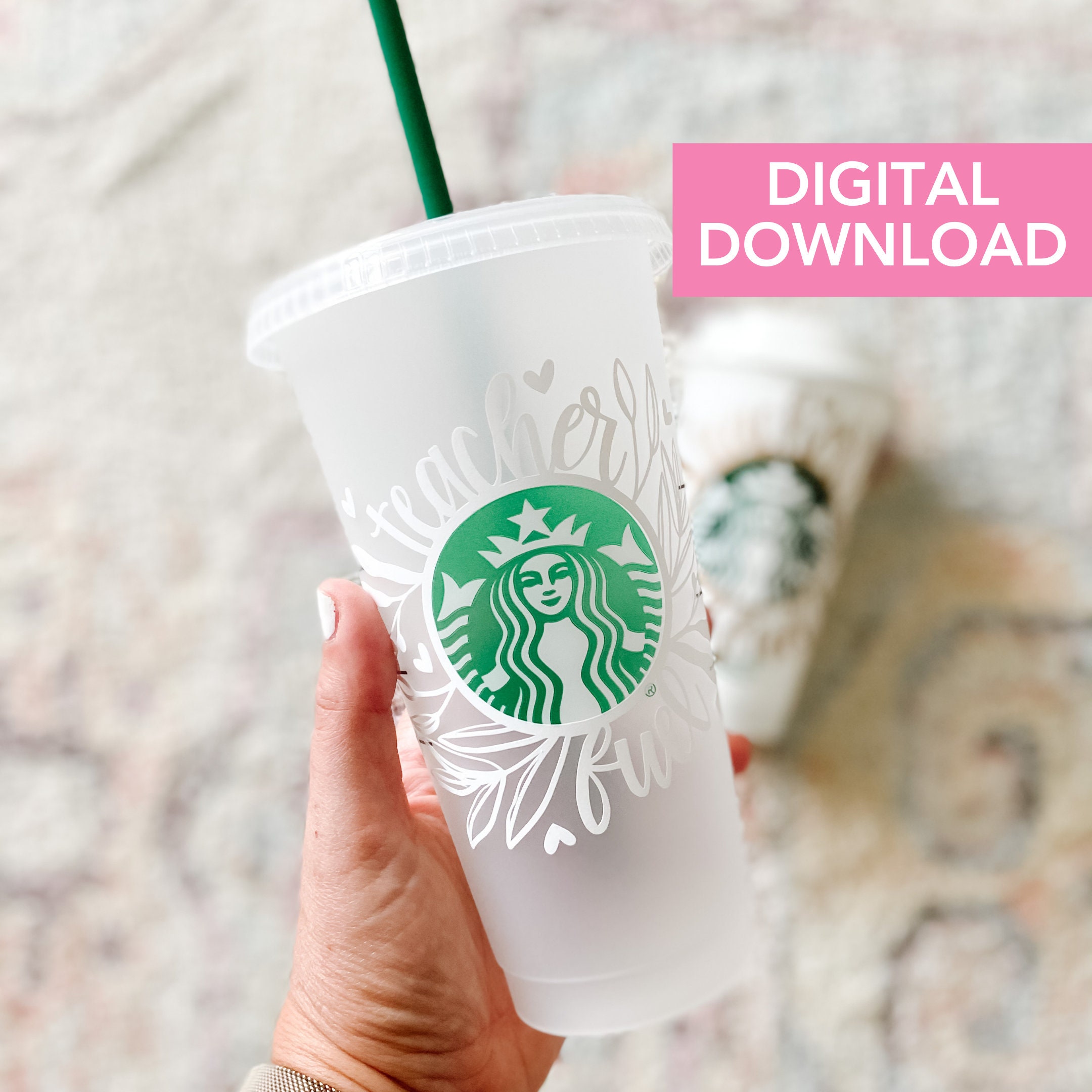 Download Teacher Fuel Starbucks Cold Cup SVG Teacher Fuel Starbucks | Etsy