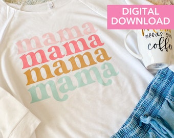 Mamashirt SVG: Moederdag DIY-ontwerp (digitale download)