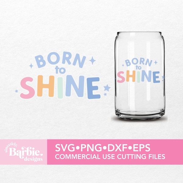 Born to Shine SVG File | Positive Affirmations Quotes digital download | Good Vibes SVG DIY for Silhouette Cameo & Cricut