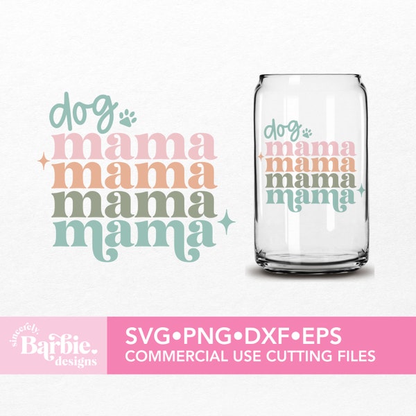 Dog Mama svg archivos png / Dog Mom svg png descarga digital para cricut y cameo de silueta