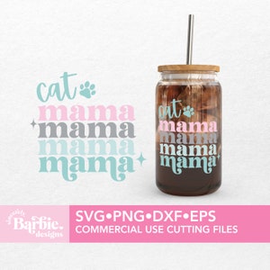 Chat Mama svg png fichiers | Chat Maman svg png téléchargement numérique | SVG tendance | svg populaire | Amoureux des chats svg