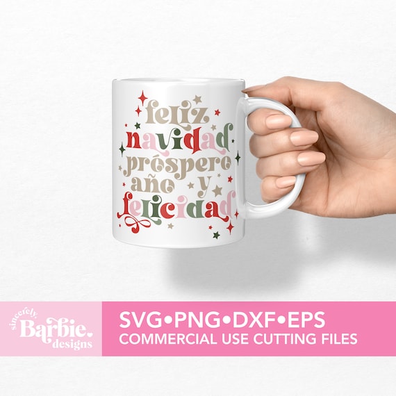 Feliz Navidad SVG: Spanish Christmas Mug Design (Digital Download)