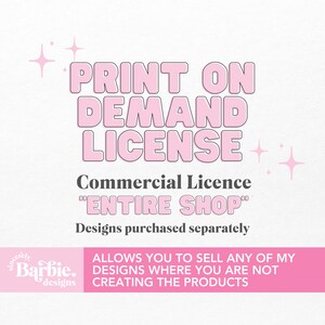 Print-on-Demand-Lizenz | Diese Lizenz verkaufe meine Designs mit Direktversand oder Druckereien | kommerzielle Lizenz gesamten Shop