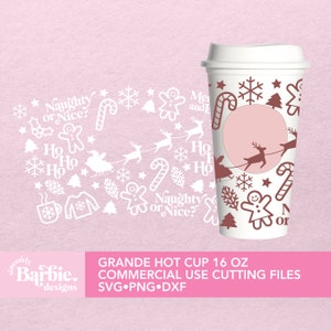 Boże Narodzenie svg dla 16-uncjowego dużego gorącego kubka | Christmas Vibes svg cyfrowe pobieranie