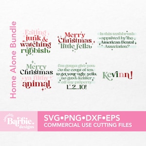 Home Alone Inspired Christmas SVG Bundle: Funny Movie Quotes (Digital Download)