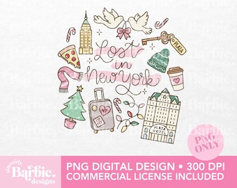 Lost in New York PNG – Christmas NYC Clipart (Digital Download)