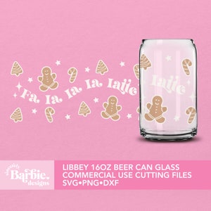 Noël Noël | Lime à fa la la latte pour canette de bière Libbey 16 oz | DIY SVG pour Silhouette Cameo & Cricut