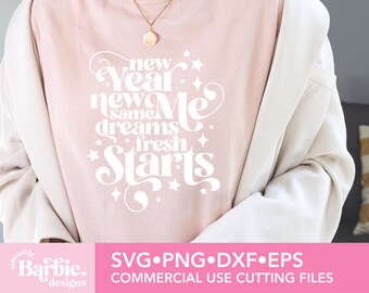 New Year Resolutions SVG: Cricut & Silhouette Cut Files (Digital Download)