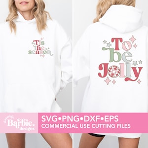 To jest sezon na bycie wesołym Svg png, Wesołych Świąt Svg, Sweter świąteczny, Wibracje świąteczne Svg, Cytaty świąteczne Svg, Powiedzenie świąteczne Svg