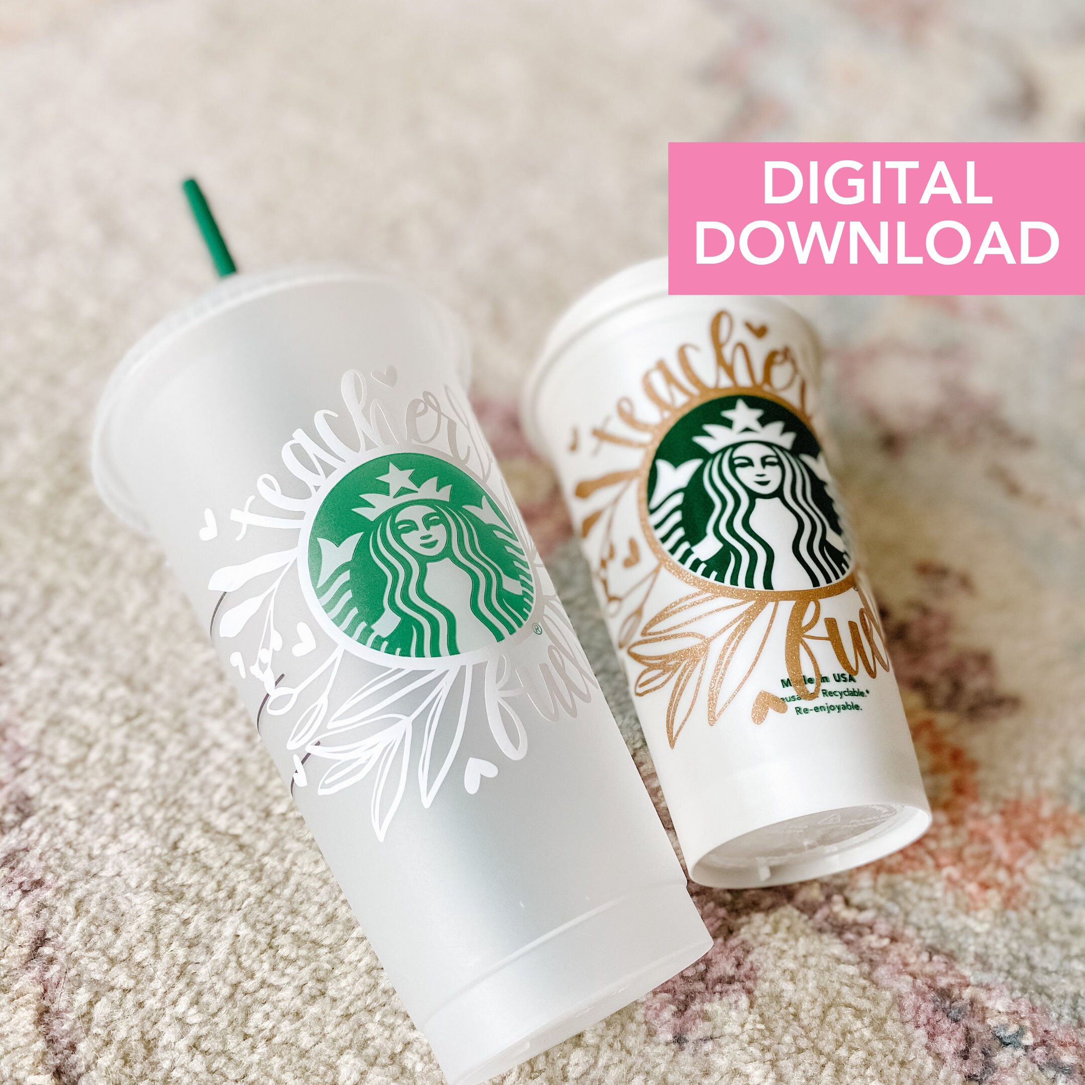 Download Teacher Fuel Starbucks Cold Cup SVG Teacher Fuel Starbucks | Etsy
