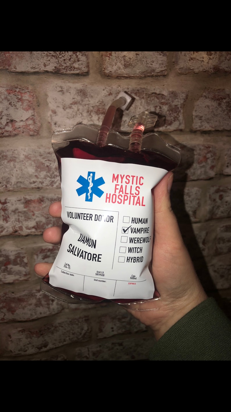Vampire Diaries Blood Bags Blood Bags TVD Gifts Vampire Etsy
