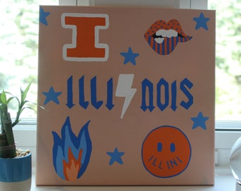 University of Illinois Urbana-Champaign Custom Star Print