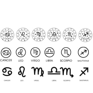 Zodiac decals | Waterslide Paper | Nail Art | Nail Decal
