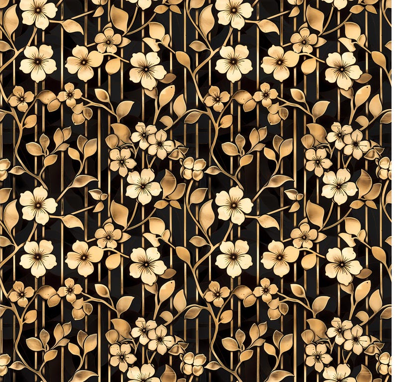 Art Deco Flowers | Transfer Sheet for Polymer Clay | Floral Print ...