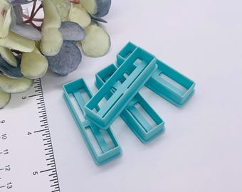 スリムな長方形 | ポリマークレイカッター | 基本的なクレイカッター | クレイジュエリーカッター | ジュエリー作り | イヤリング作り