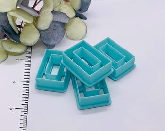 Rectangle Shape Cutout | Polymer Clay Cutter | Donut Cut out Clay Cutters | Clay Jewelry Cutter | Jewelry Making | Earring Making