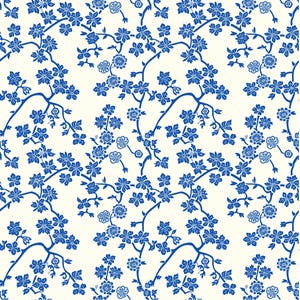 Chinoiserie | Blue and White Floral Pattern | Transfer Sheet for Polymer Clay | Water Soluble Transfer Paper
