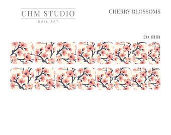Cherry Blossoms | Florals | Waterslide Paper | Nail Decals