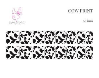 Koeienprint | Glijbaanpapier | Nailart | Nagelsticker: