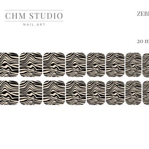 Animal Print | Zebra | Waterslide Paper | Nail Art | Nail Decal
