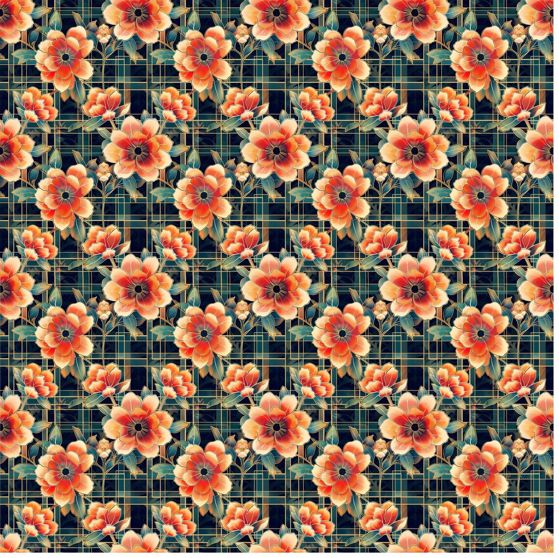 Art Deco Flowers | Transfer Sheet for Polymer Clay | Floral Print ...