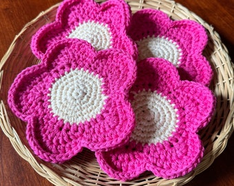 Crochet Flower Coasters