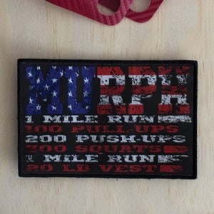 Memorial Day Murph Patch for Weighted Vest or Gym Bag, Hero WOD Memorabilia, Gym Swag Gifts image 1