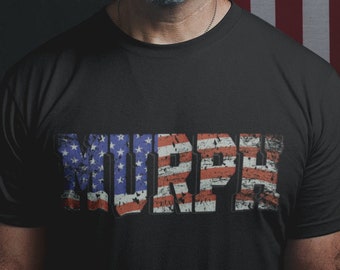 Memorial Day Murph Hero WOD Shirt, American Flag Workout Shirt