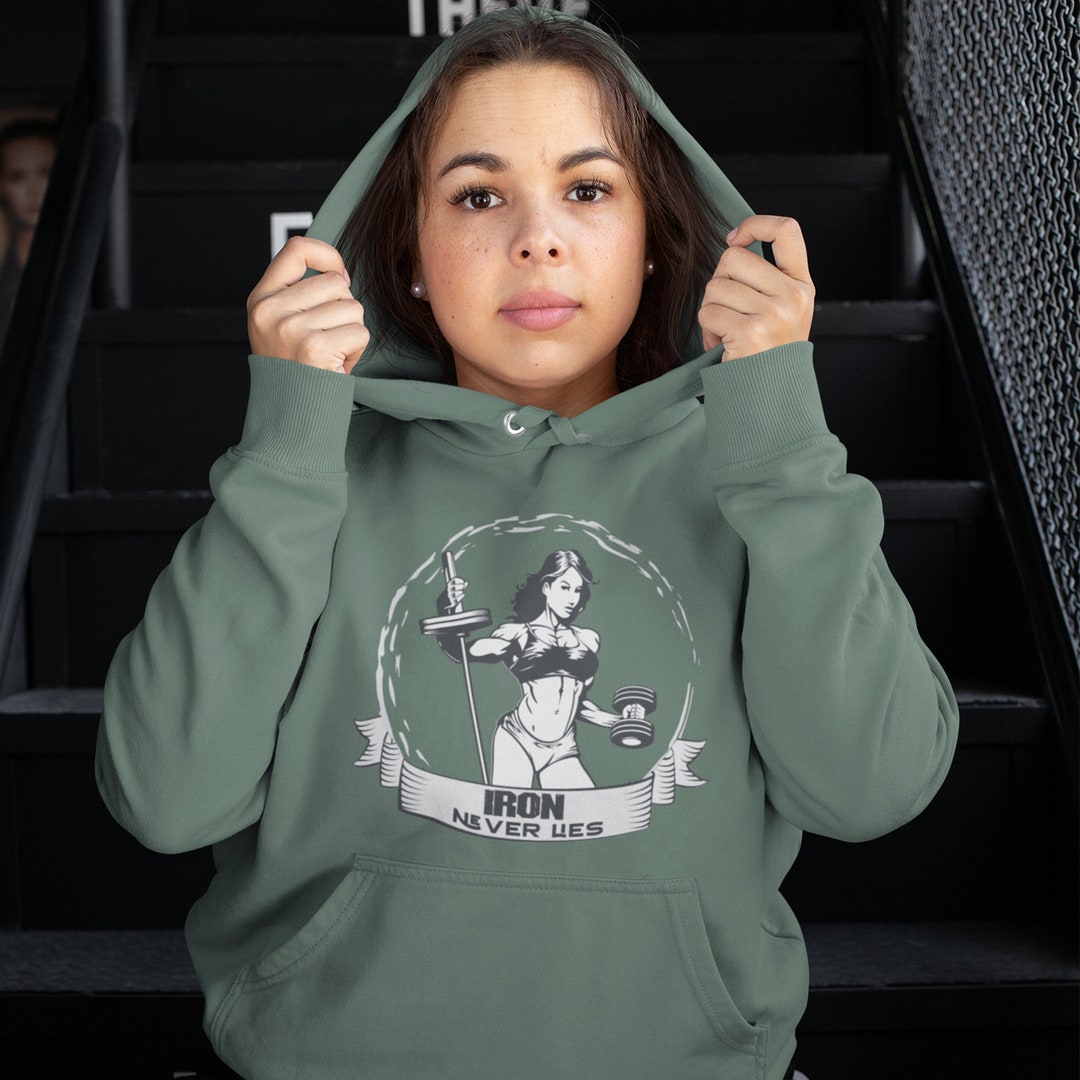 Barbell Gym Hoodie, Fitness Gifts for Women, Workout Hodiie Sweatshirt