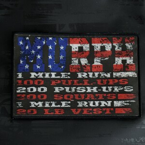 Memorial Day Murph Patch for Weighted Vest or Gym Bag, Hero WOD Memorabilia, Gym Swag Gifts image 5