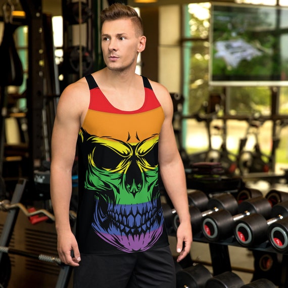 Men LGBTQ Pride Gay Gym Shirt 